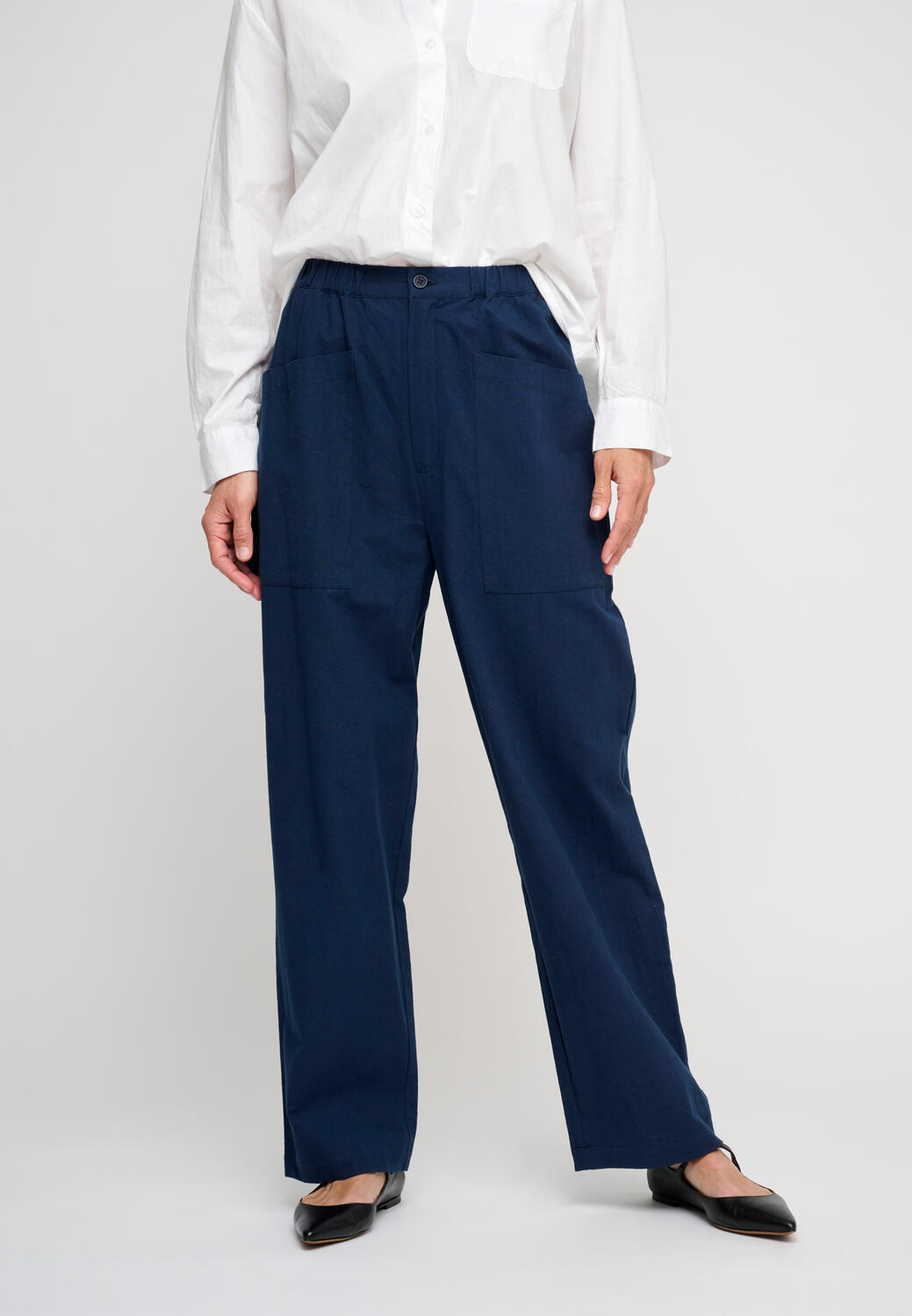 Everly Crepe bukser - Navy Blue